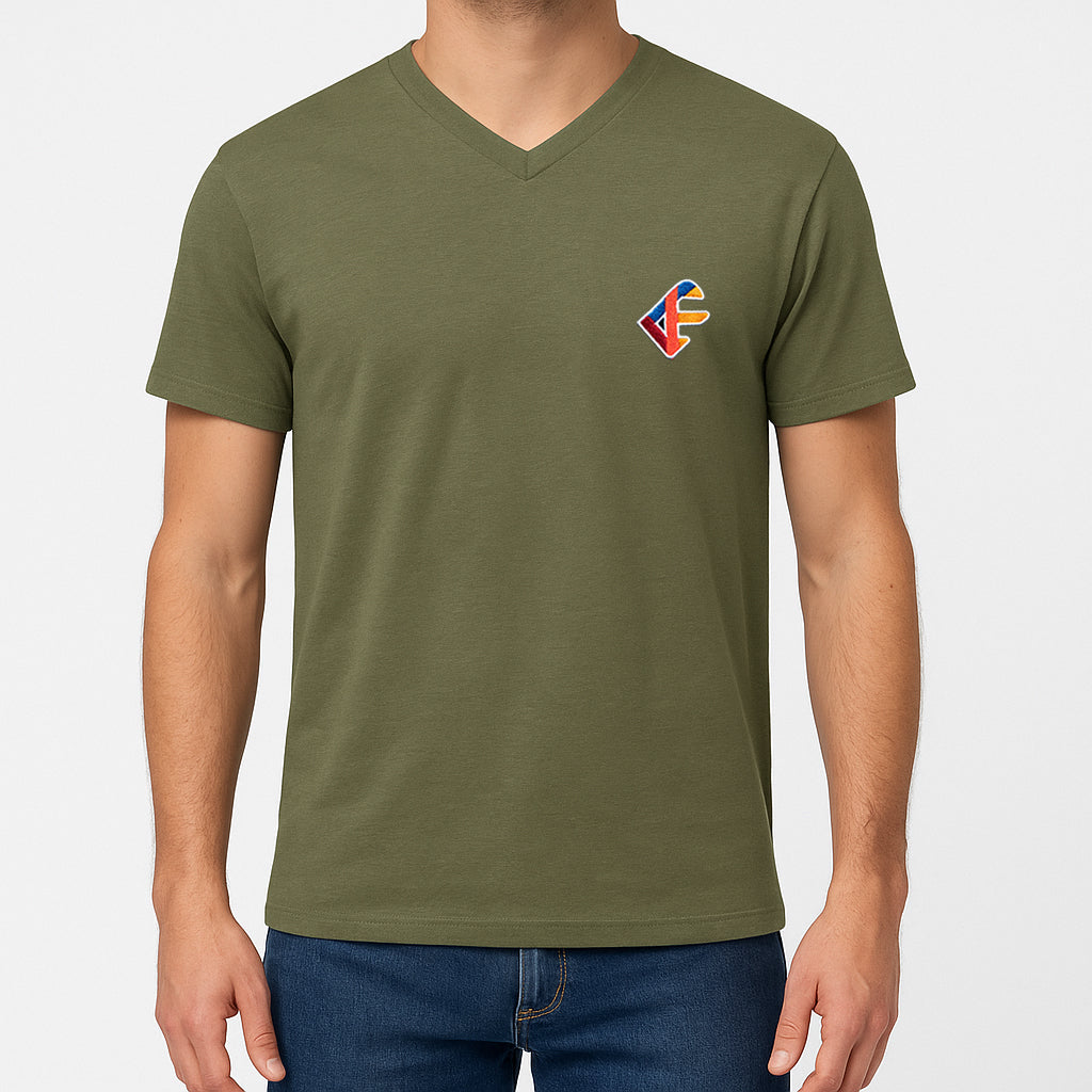 PLAYERA CUELLO V COLORES